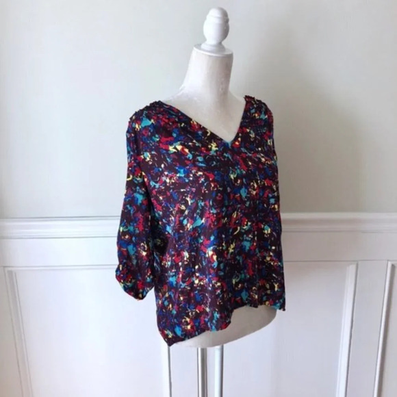 Stitch Fix Collective Concepts Bright Print Blouse XS - Picture 4 of 4